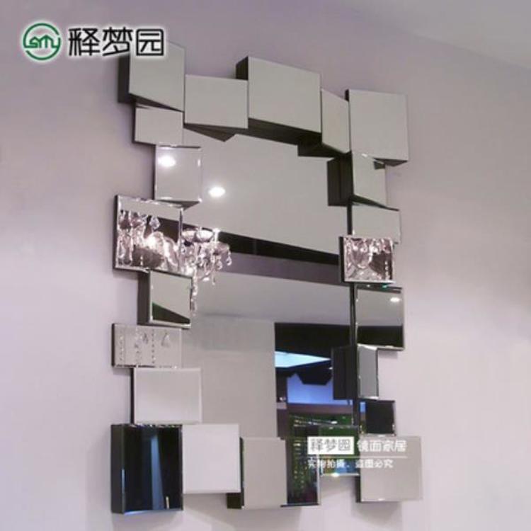 카페 미용실 인테리어 기하학 벽거울
