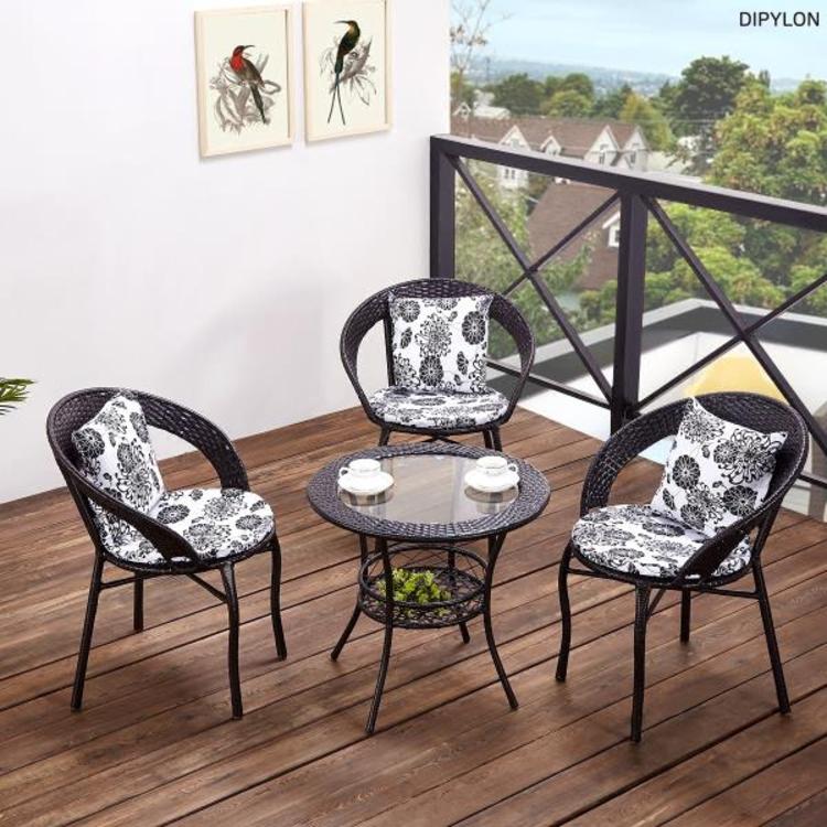 DIPYLON 2~4인 라탄 테이블 의자 세트